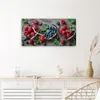 Wanduhr aus Glas mit Motiv Herzschalen Beeren- 60 x 30 cm - Produktbild-Vorschau 4