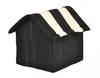 A black and white striped dog or cat house. Produktbild-Vorschau