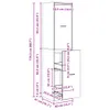 vidaXL Armoire à pharmacie noire 40x41x174,5 cm Bois Voir les images du produit 8