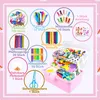 A craft kit for children displayed with various components and their labels. Produktbild-Vorschau