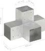 Connettori Pali a Forma di X 4 pz in Metallo Zincato Anteprima dell’immagine prodotto 5
