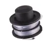 A product shot of a string trimmer spool with line, isolated on a white background. Produktbild-Vorschau