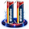 2 x Lithium Ionen Akku Wilhelm 3,7 V LÖTFAHNE U Form 800 Produktbild-Vorschau 1