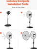 SucceBuy Ventilatore industriale da piedistallo 24" a 3 Anteprima dell’immagine prodotto 6