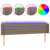 LED Kopfteil Taupe 203x16x78/88 cm Stoff Produktbild-Vorschau 2