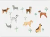 Vlies Fototapete - Doggies - a Subtle Illustration for Produktbild-Vorschau 5
