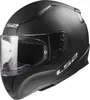 A black motorcycle helmet with a clear visor. Náhled obrázku produktu