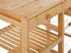 BELIANI Servierwagen Hellbraun Bambusholz 80 x 67 x 37 cm Produktbild-Vorschau 6