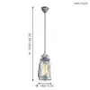 A product image of a hanging lamp with dimensions indicated. Produktbild-Vorschau