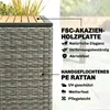 Outsunny Gartenbox 450 L Polyrattan wasserdicht Auflagenbox Produktbild-Vorschau 8