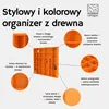 Drewniana półka Woodweaver pomarańczowa, 28 przegródek, Podgląd zdjęcia produktu 3