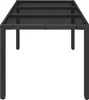 vidaXL Gartentisch mit Glasplatte Schwarz 150x90x75 cm Poly Produktbild-Vorschau 4