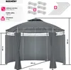 Gartenpavillon Siana Ø 3,5m - anthrazit Náhled obrázku produktu 7