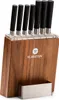 A knife block set with several knives inserted into it, displayed against a white background. Podgląd zdjęcia produktu