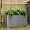 vidaXL Hochbeet Grau 150 x 30 x 72 cm Produktbild-Vorschau 2