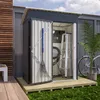 GIHAUVIA Metall Gerätehaus anthrazit 140x72,4x182 cm (B x T Produktbild-Vorschau 1