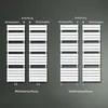 Diagrams showing two different connection types for white radiators against a dark gray background. Produktbild-Vorschau