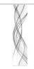 A digital print of a gray sliding curtain with a flowing abstract pattern. Produktbild-Vorschau