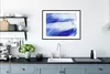 MuchoWow® Gerahmtes Poster Farbe - Design - Blau 80x60 cm - Produktbild-Vorschau 4