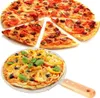 10-calowa łopatka do pizzy z drewnianym uchwytem, okrągła Podgląd zdjęcia produktu 1