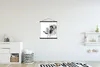MuchoWow® Textilposter Löwe - Schwarz - Weiß - Tiere 40x40 Produktbild-Vorschau 2