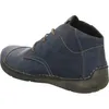 A side view of a blue leather boot. Produktbild-Vorschau