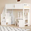 Sweiko Lit mezzanine en bois massif 90 x 200 cm, Porte de Voir les images du produit 2