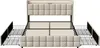 Polsterbett 140x200cm mit USB und Steckdosen, Jugendbett Produktbild-Vorschau 14
