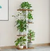 A multi-tiered plant stand filled with various potted plants, placed indoors against a white wall. Produktbild-Vorschau