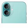Close-up of the back of a teal smartphone showing the camera lenses and protective films. Produktbild-Vorschau