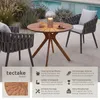 tectake® Zahradní stůl Pollensa, kulatý, deska se slunečním Náhled obrázku produktu 2