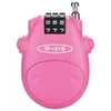 A pink combination lock for a scooter, shaped like a pig. Produktbild-Vorschau