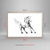 Gerahmtes Poster - Rahmen in heller Eiche - Pferd Galopp Produktbild-Vorschau 5