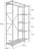 sweeek - Kleiderschrank aus Bambus, 3 Regale - Natur Produktbild-Vorschau 7