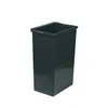 A dark gray rectangular trash can insert with a handle is shown against a white background. Voir les images du produit
