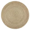 Jute-Teppich Rund Ø70cm Natur fuer Wohnzimmer und Produktbild-Vorschau 1