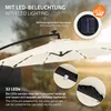 ML-Design Ampelschirm Ø300cm mit LED Solar Beige Alu Produktbild-Vorschau 8