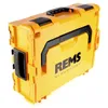A yellow and black tool case with the REMS logo on it. Voir les images du produit