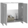 A bathroom cabinet with doors open, showing towels and a diffuser inside. Produktbild-Vorschau