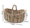 A wicker basket with dimensions indicated by measurement lines and text. Náhled obrázku produktu