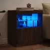 vidaXL Kredens z oświetleniem LED brązowy dąb 60x37x67 cm Podgląd zdjęcia produktu 4