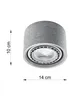 Plafonnier BASIC 1 béton 1xGU10/ES111 10W béton 9x14x14cm Voir les images du produit 17