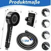 Duschkopf,8-stufigem Filter, 5 Strahlarten,Hochdruck Produktbild-Vorschau 5