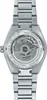 The back of a silver metal watch with a transparent case back showing the internal mechanism. Produktbild-Vorschau