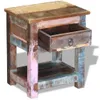vidaXL Table d'appoint avec 1 tiroir Vieux bois massif Voir les images du produit 5