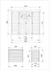 TIMBELA M311 Abri de jardin en bois - L204xL142xH200 cm/ Voir les images du produit 3
