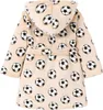 Pluizen badjas, beige, maat 134 - Voetballer Productafbeelding-voorbeeld 2