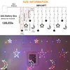 LED Stern Mond Lichtervorhang Bunt Lichterkette Produktbild-Vorschau 6