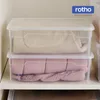 Lot de 12 boîtes de rangement transparentes bleues Rotho Voir les images du produit 7