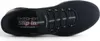 A top-down view of a black Skechers slip-in sneaker. Voir les images du produit